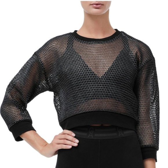 New Good American The Warrior Crop Cover-Up Top XS NWT - Picture 8 of 15